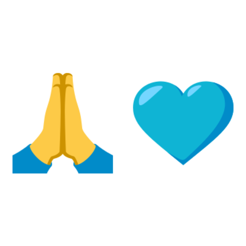 🙏💙 Emoji Domain EmojiOne rendering